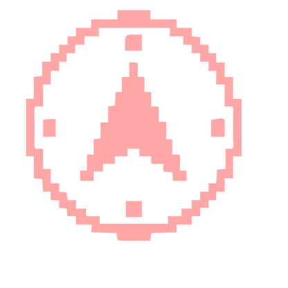 Pixel Compass Rose Logo #ffa6a6