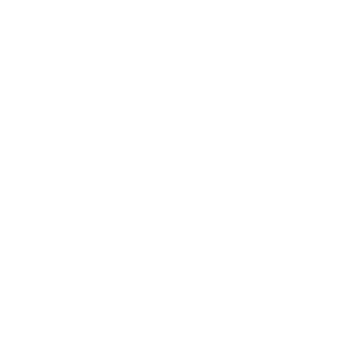 Pixel Compass Rose Logo #ffffff