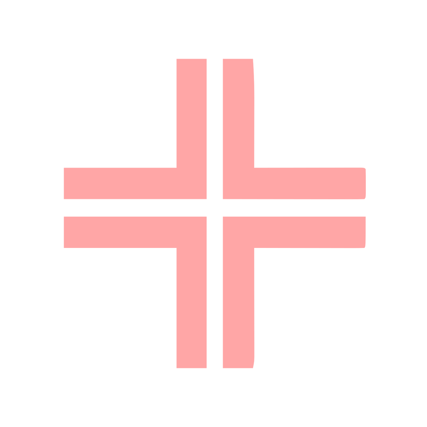 Swiss Double Bar Cross Logo #ffa6a6