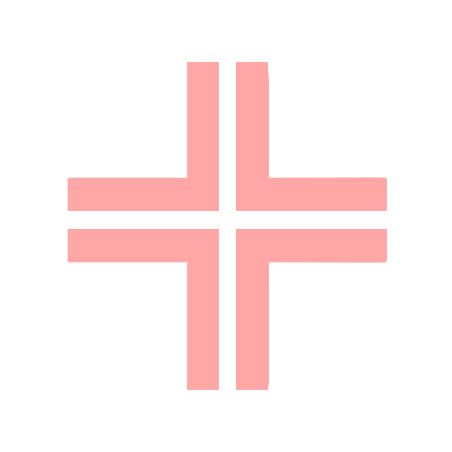 Swiss Double Bar Cross Logo #ffa6a6