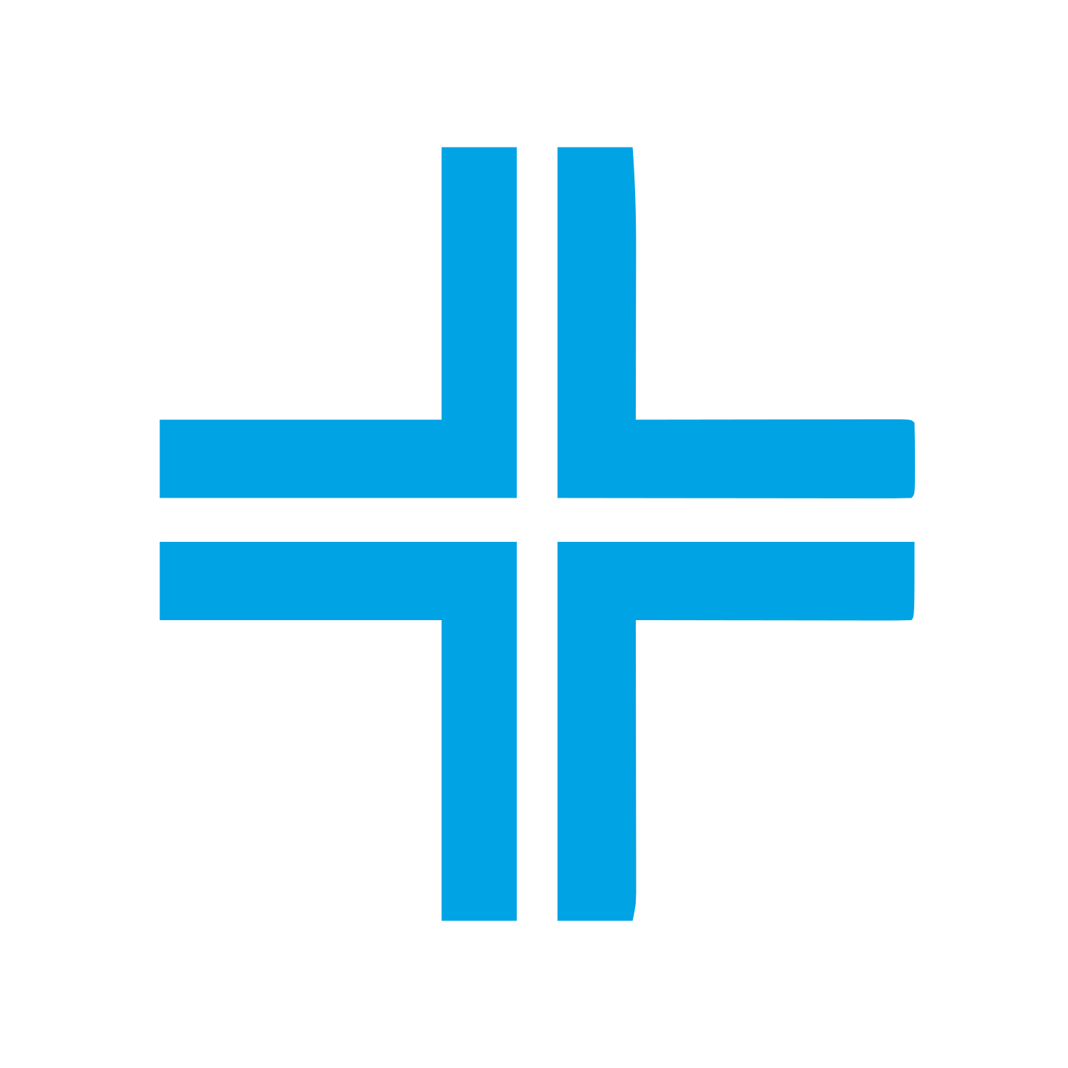 Swiss Double Bar Cross Logo #00a3e4