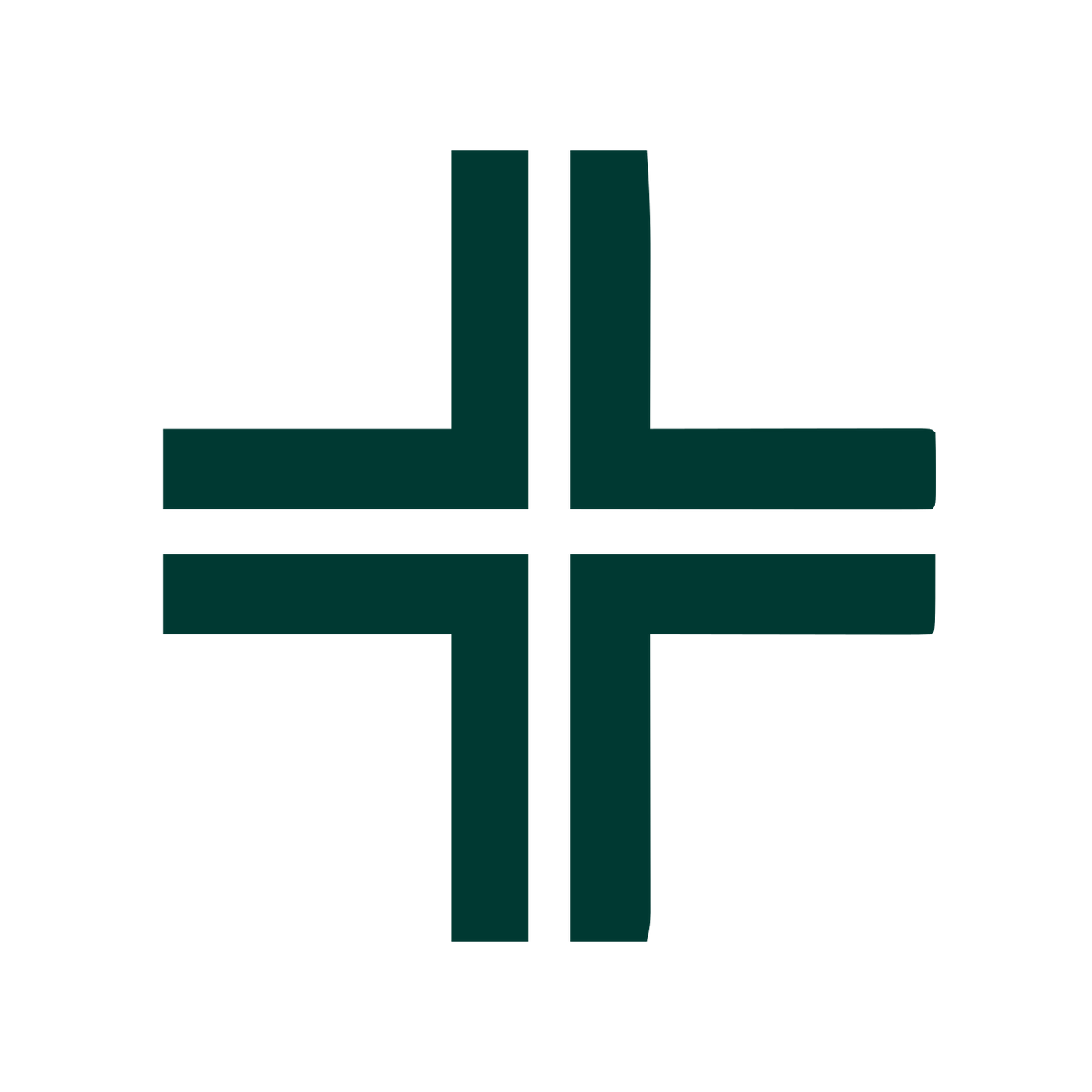 Swiss Double Bar Cross Logo #003932