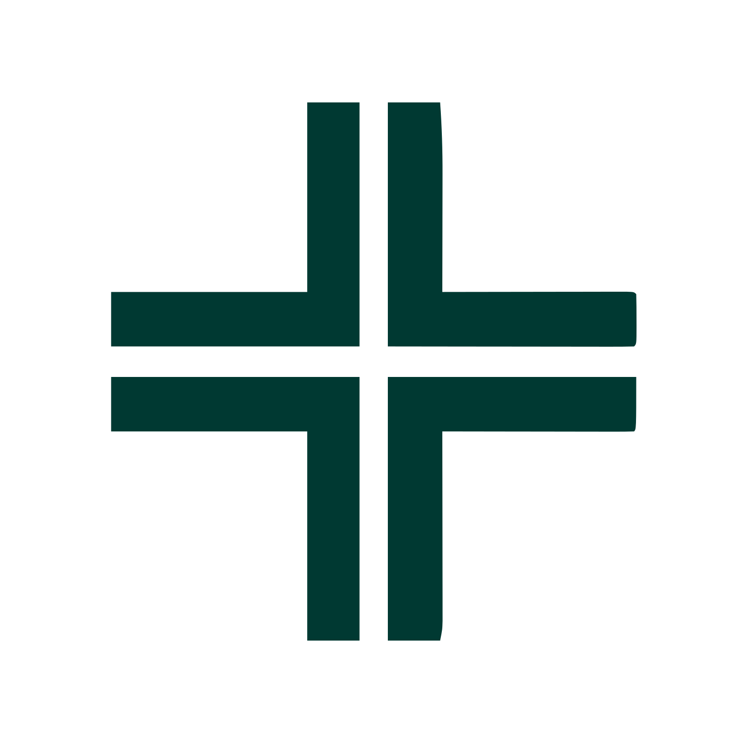 Swiss Double Bar Cross Logo #003932