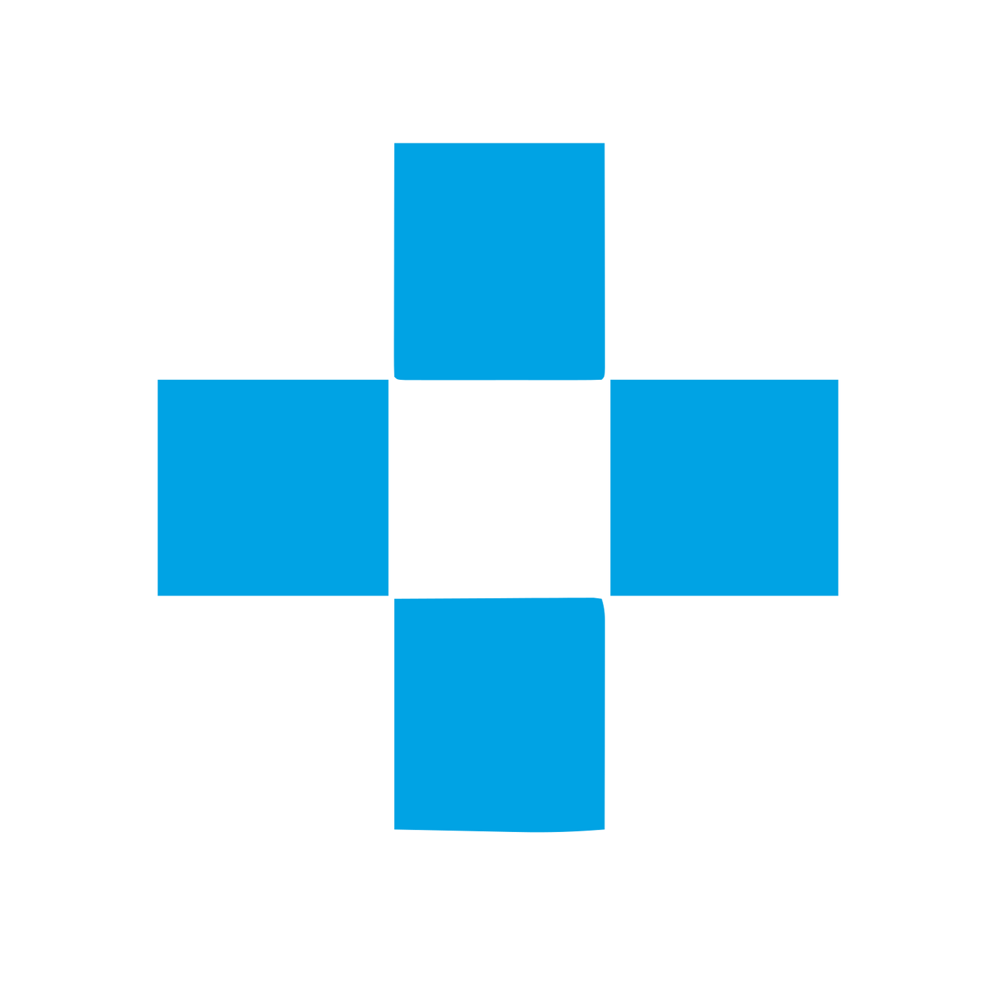 Swiss Cross Block Logo #00a3e4