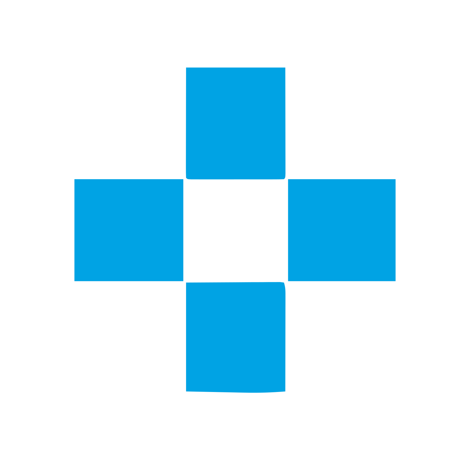 Swiss Cross Block Logo #00a3e4