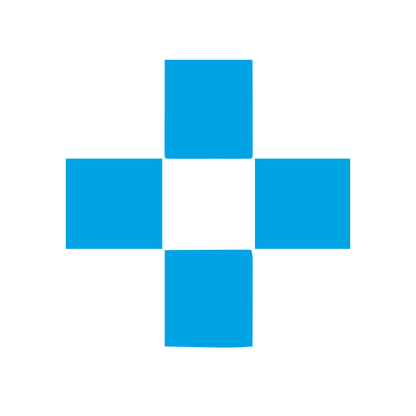 Swiss Cross Block Logo #00a3e4