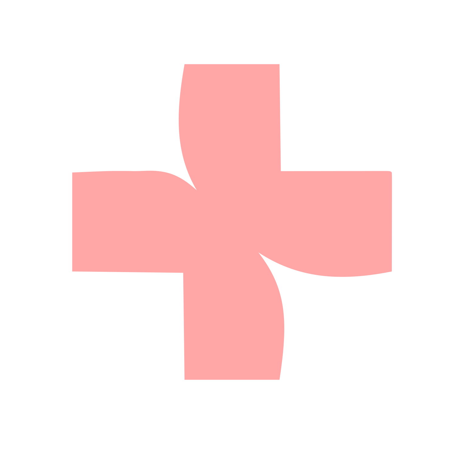 Swiss Cross Cut Logo #ffa6a6