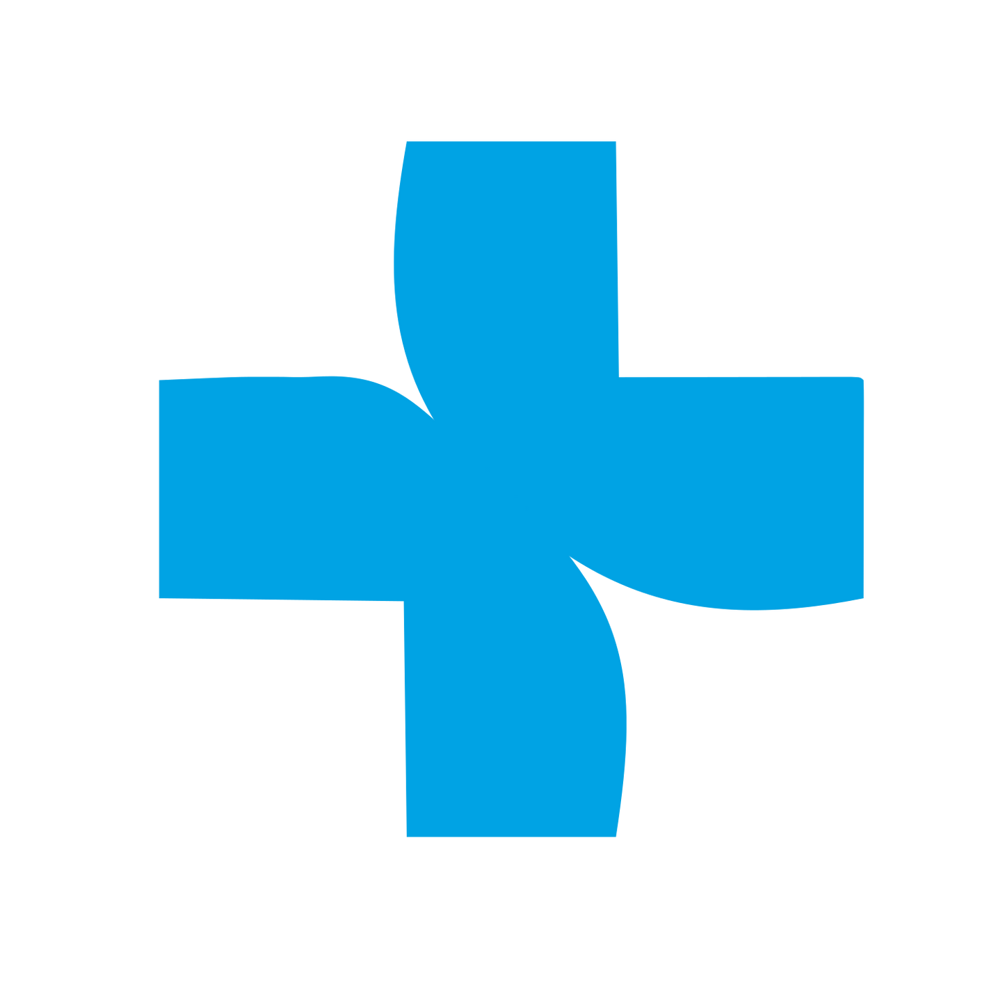 Swiss Cross Cut Logo #00a3e4