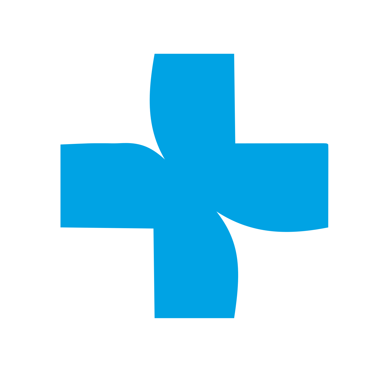 Swiss Cross Cut Logo #00a3e4