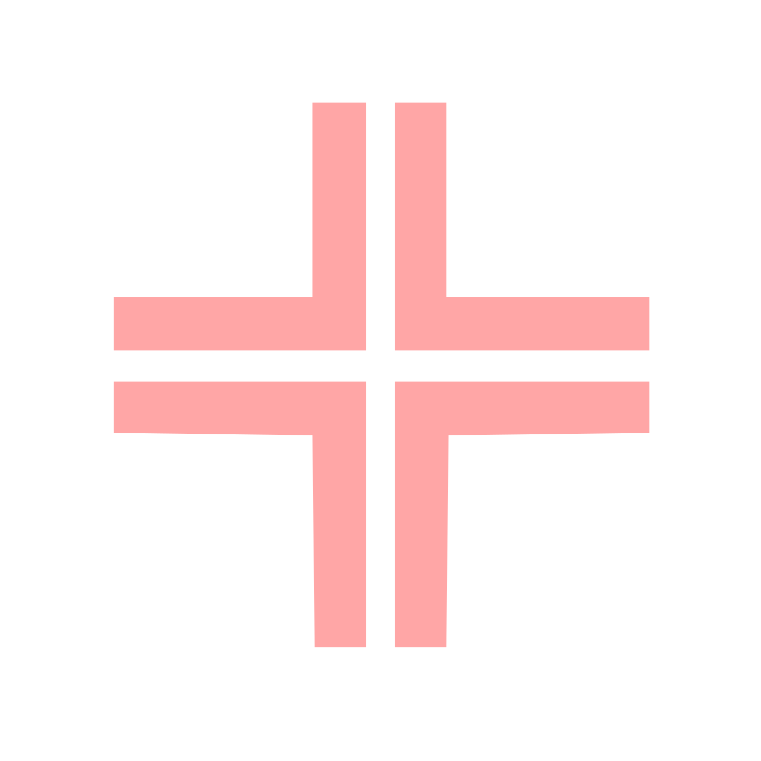 Swiss Cross Intersection Logo #ffa6a6