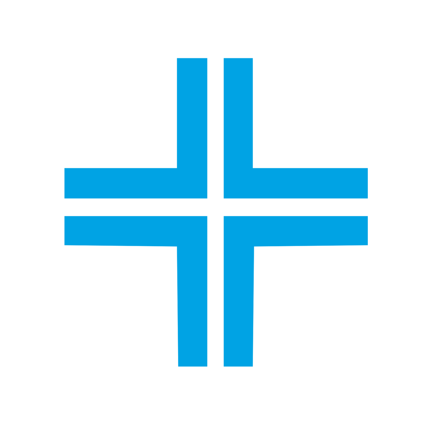 Swiss Cross Intersection Logo #00a3e4