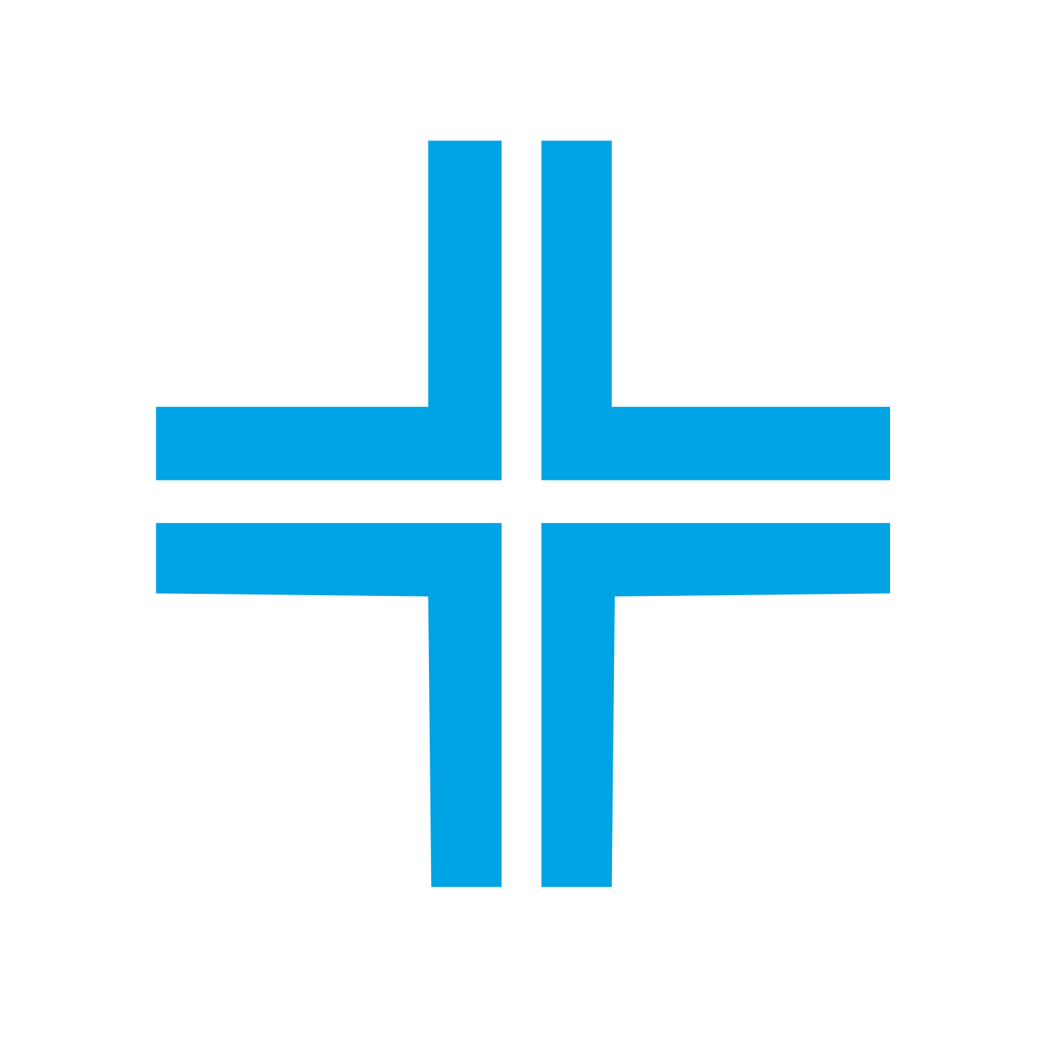 Swiss Cross Intersection Logo #00a3e4