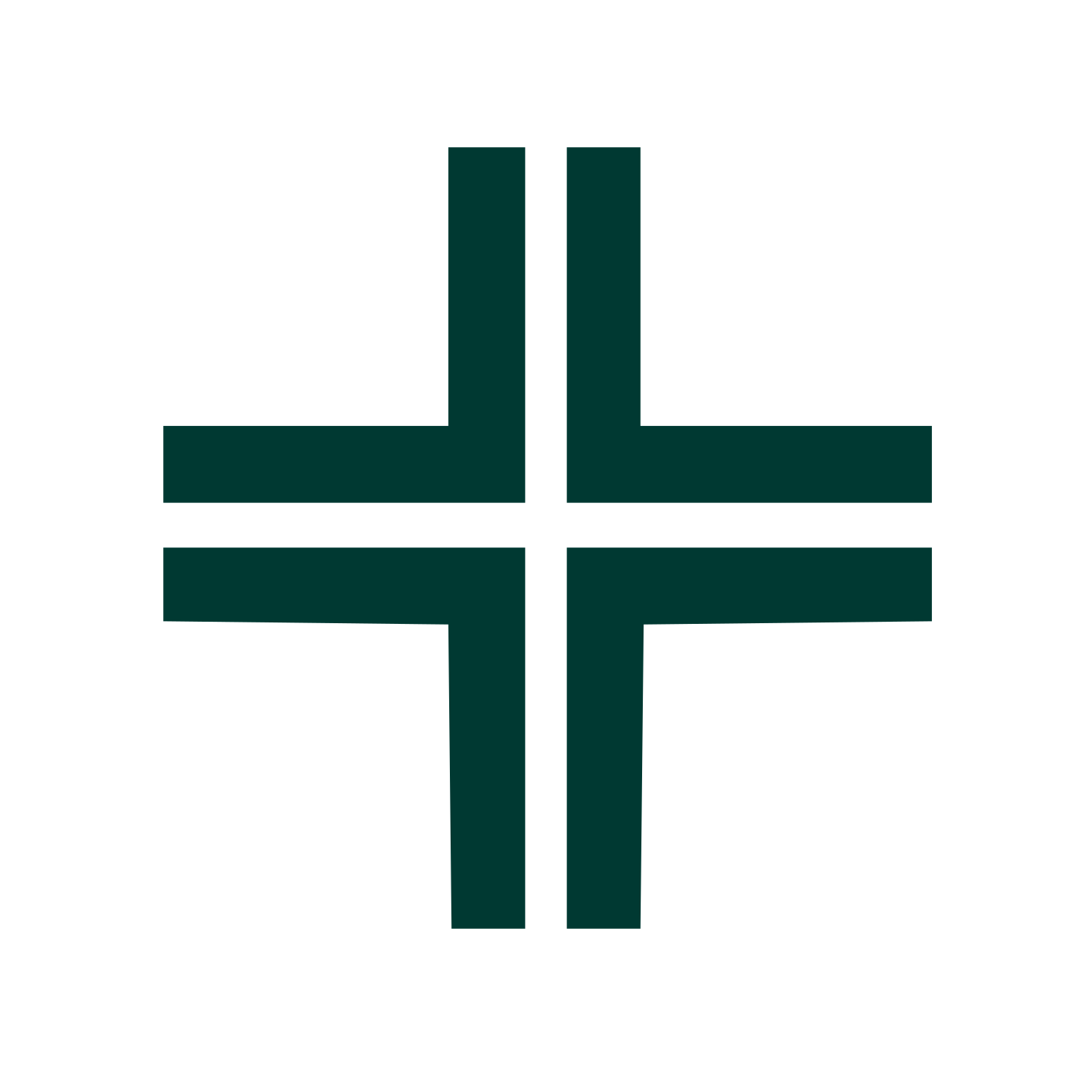 Swiss Cross Intersection Logo #003932