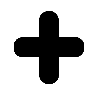 Rounded Cross Plus Logo
