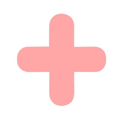 Rounded Cross Plus Logo #ffa6a6