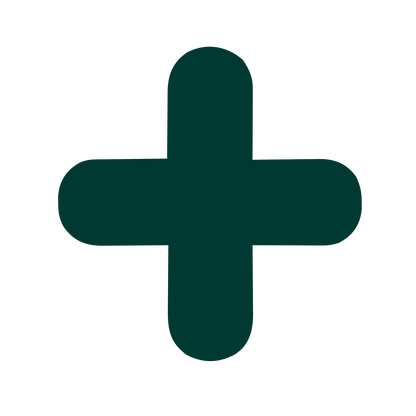 Rounded Cross Plus Logo #003932