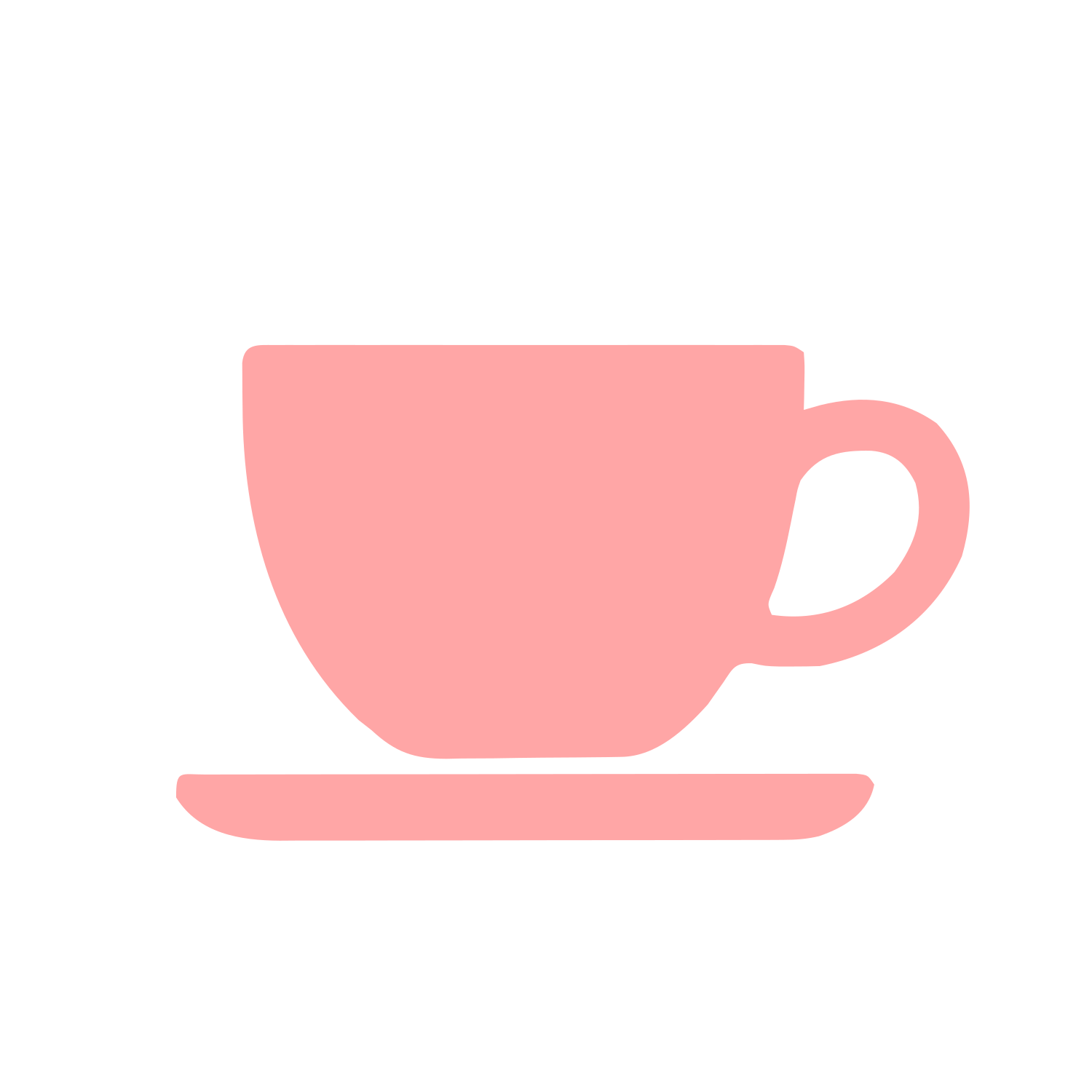 Teacup Saucer Pictogram Logo #ffa6a6