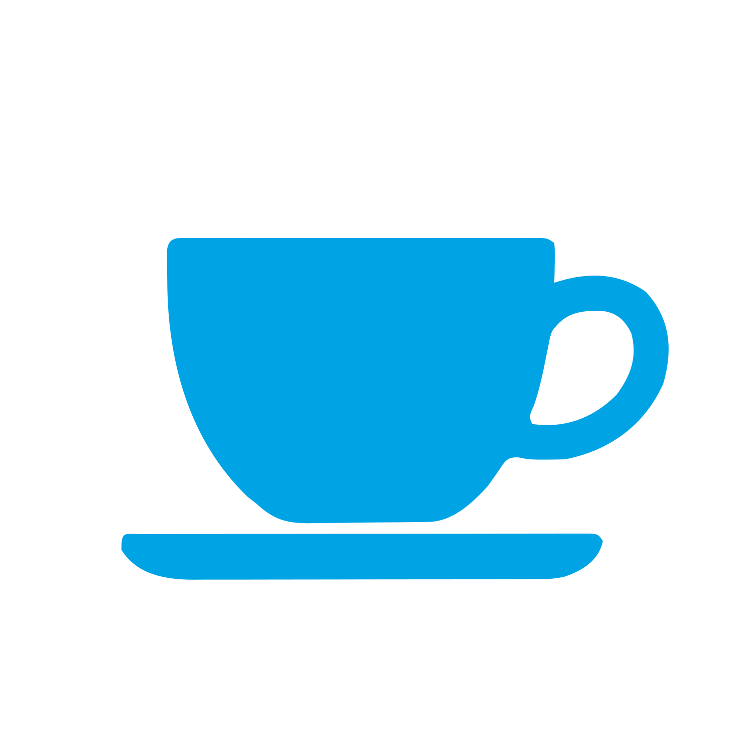 Teacup Saucer Pictogram Logo #00a3e4
