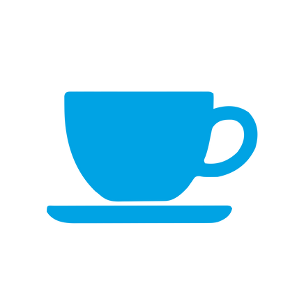 Teacup Saucer Pictogram Logo #00a3e4