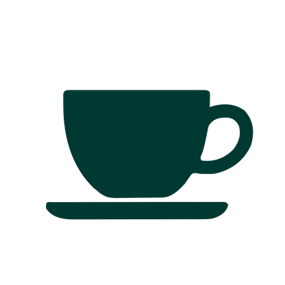 Teacup Saucer Pictogram Logo #003932