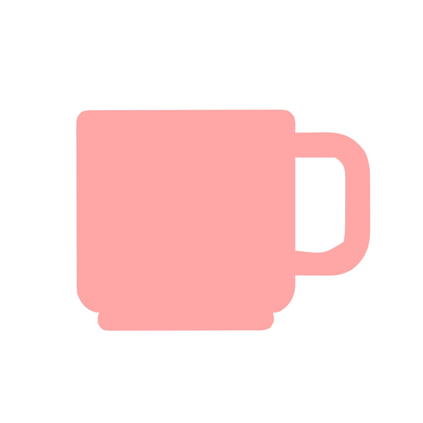 Coffee Mug Pictogram Logo #ffa6a6