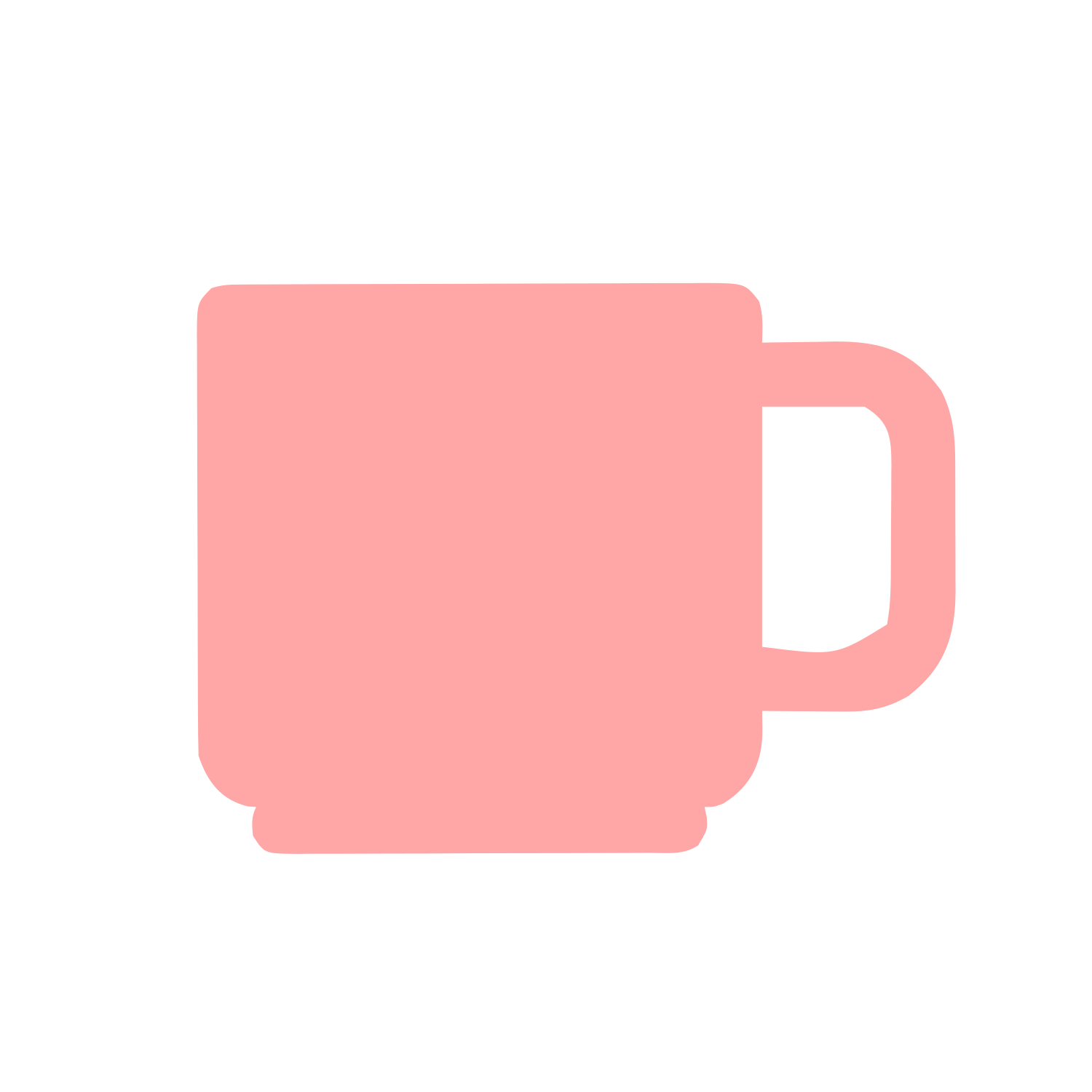 Coffee Mug Pictogram Logo #ffa6a6