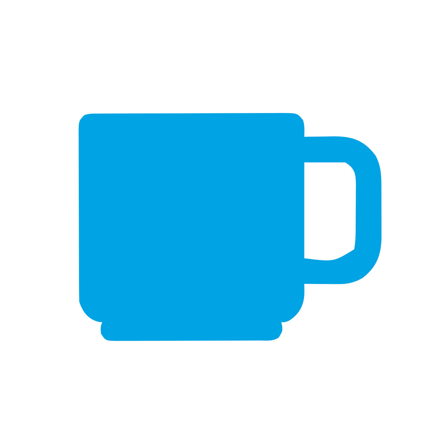 Coffee Mug Pictogram Logo #00a3e4