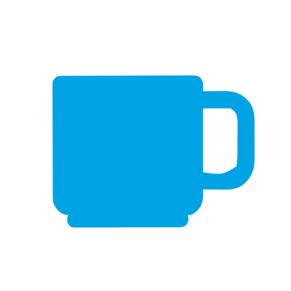 Coffee Mug Pictogram Logo #00a3e4