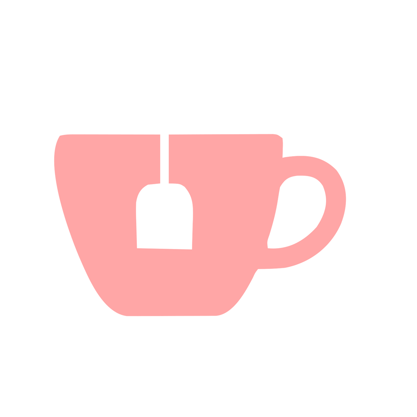 Tea Cup with Teabag Logo #ffa6a6