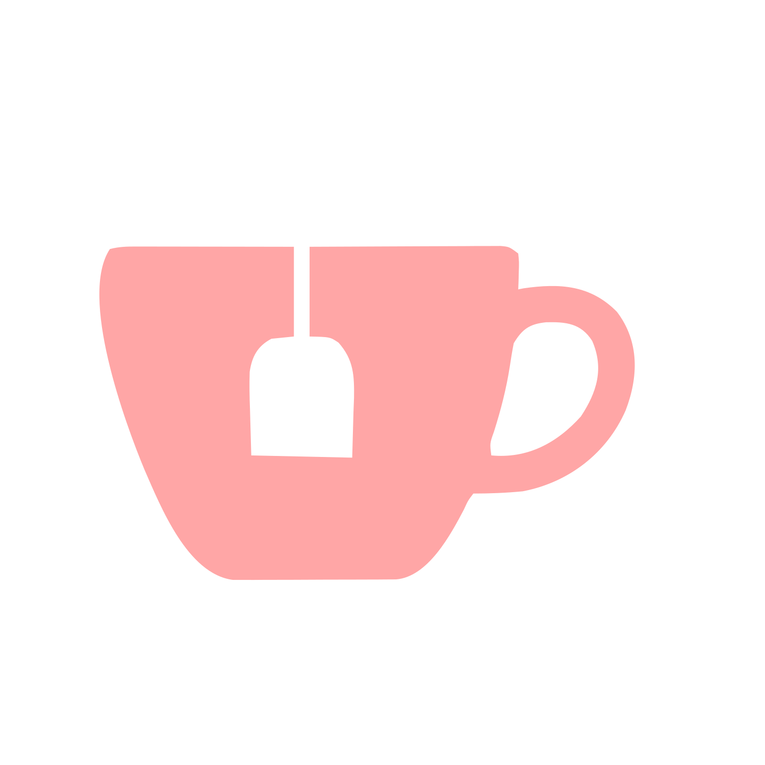 Tea Cup with Teabag Logo #ffa6a6