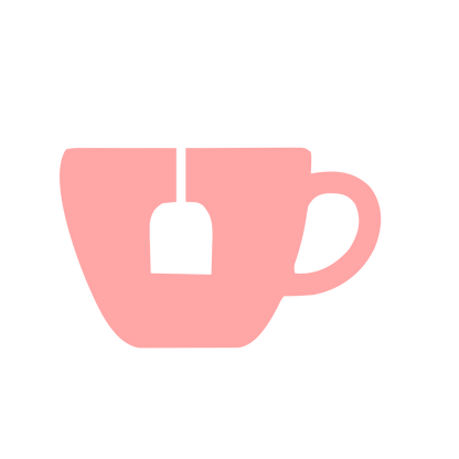 Tea Cup with Teabag Logo #ffa6a6