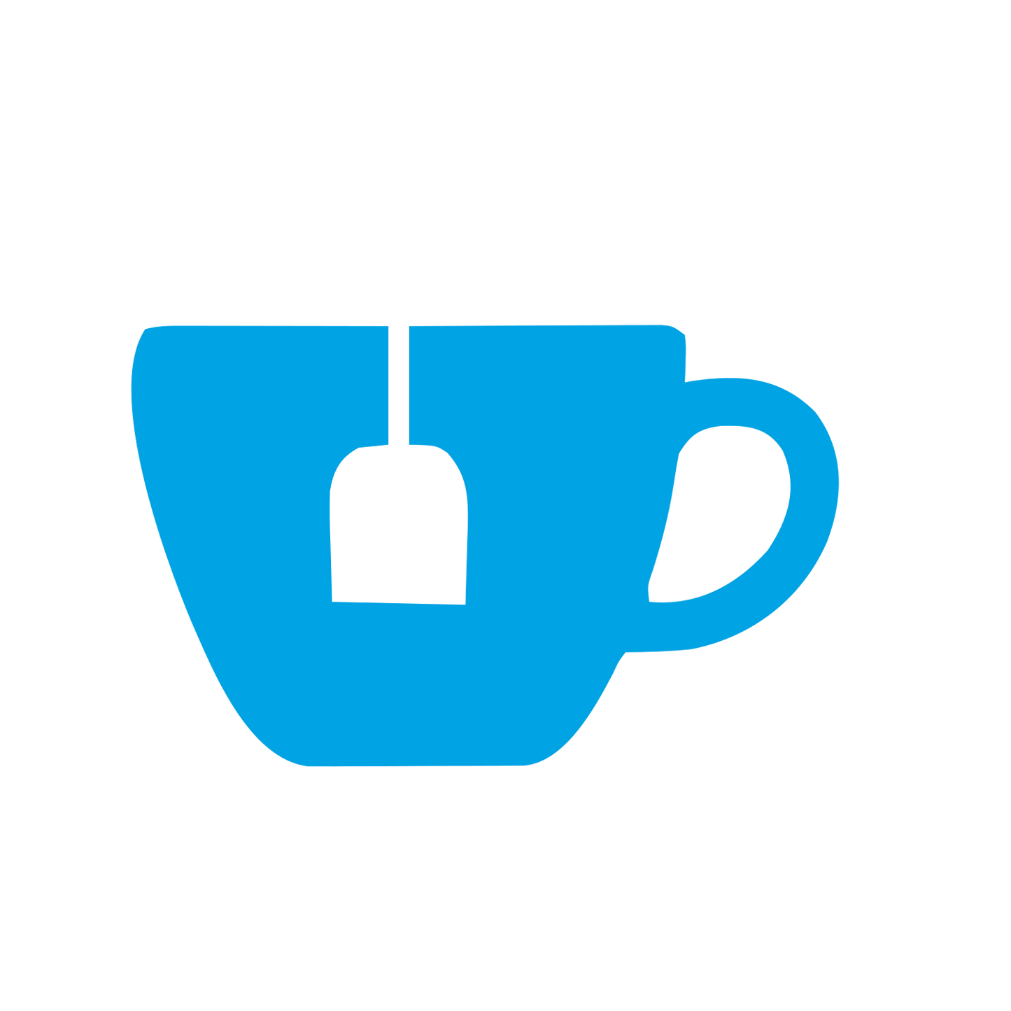 Tea Cup with Teabag Logo #00a3e4