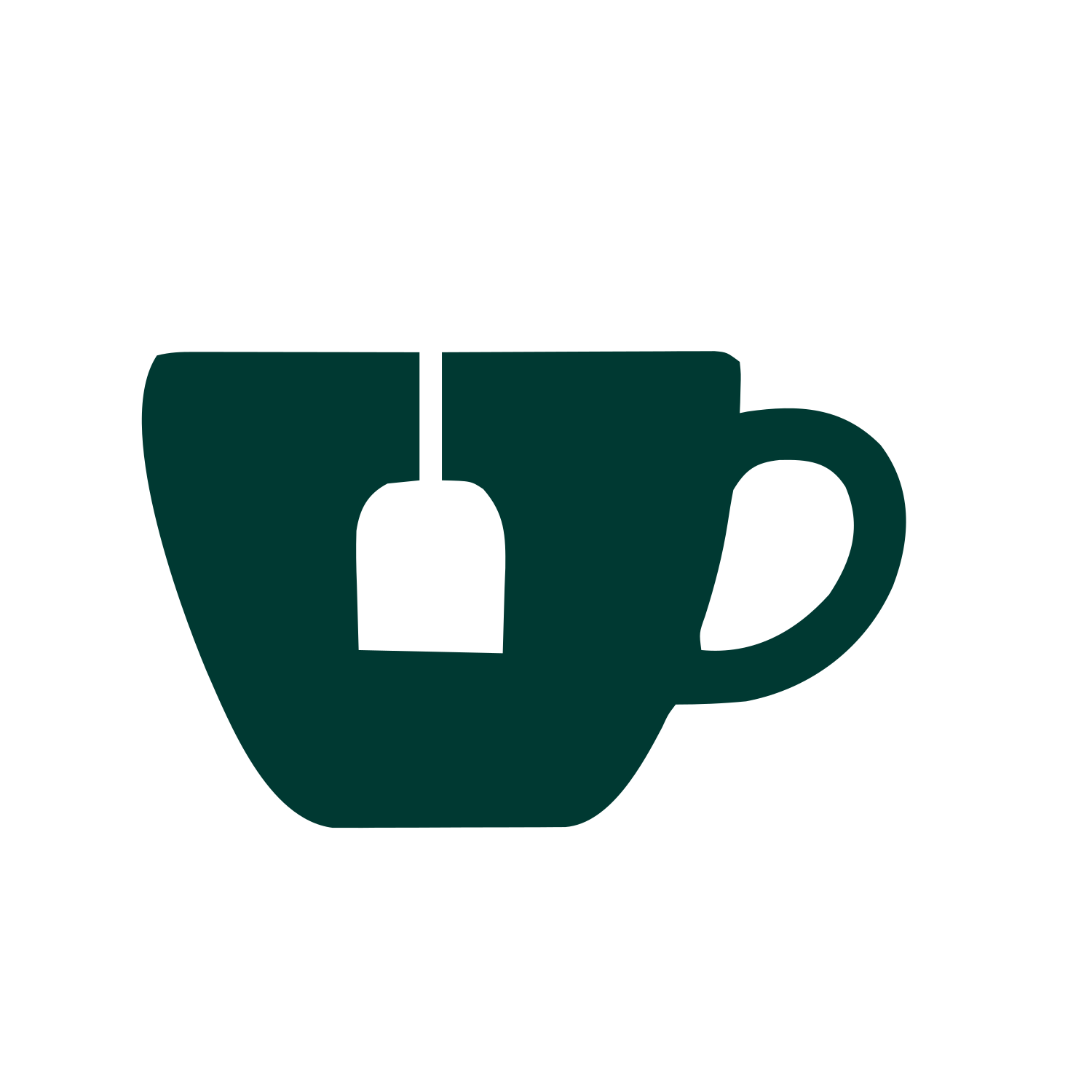 Tea Cup with Teabag Logo #003932