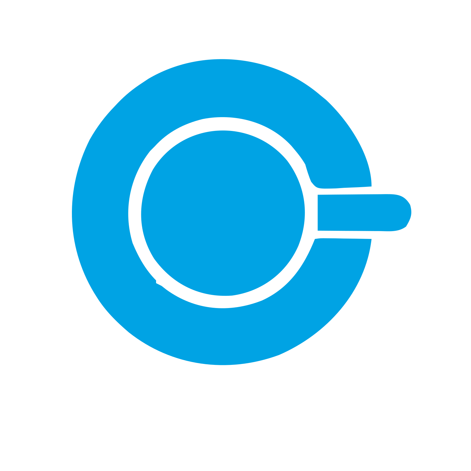 Teacup Saucer Pictogram Logo #00a3e4