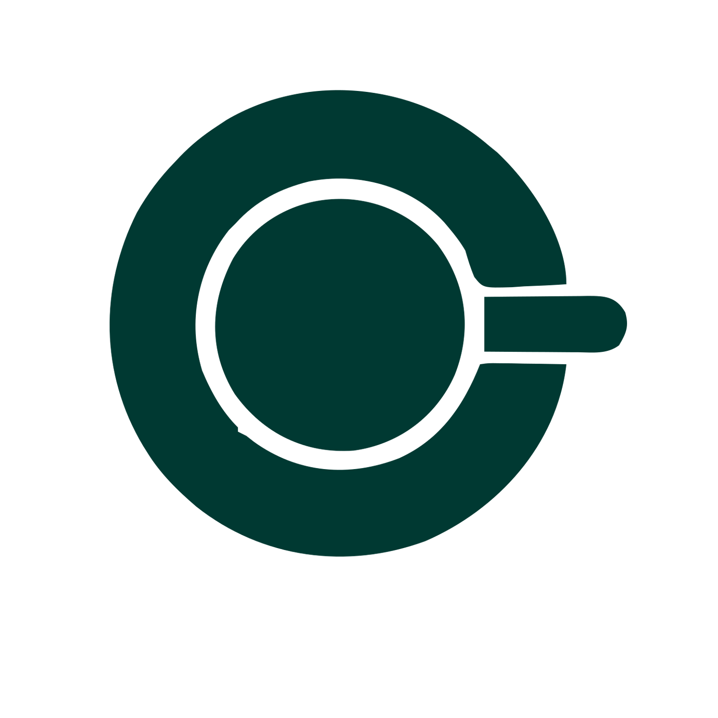 Teacup Saucer Pictogram Logo #003932