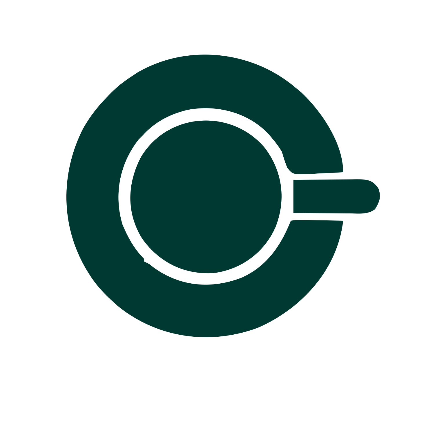 Teacup Saucer Pictogram Logo #003932