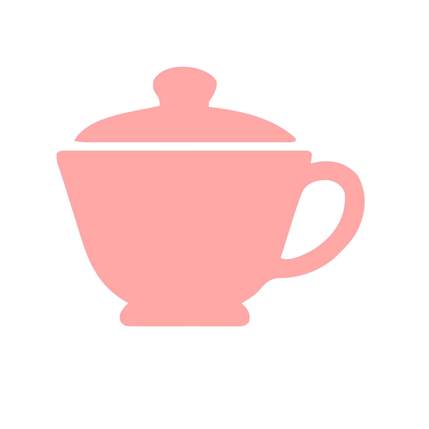Teacup with Lid Logo #ffa6a6
