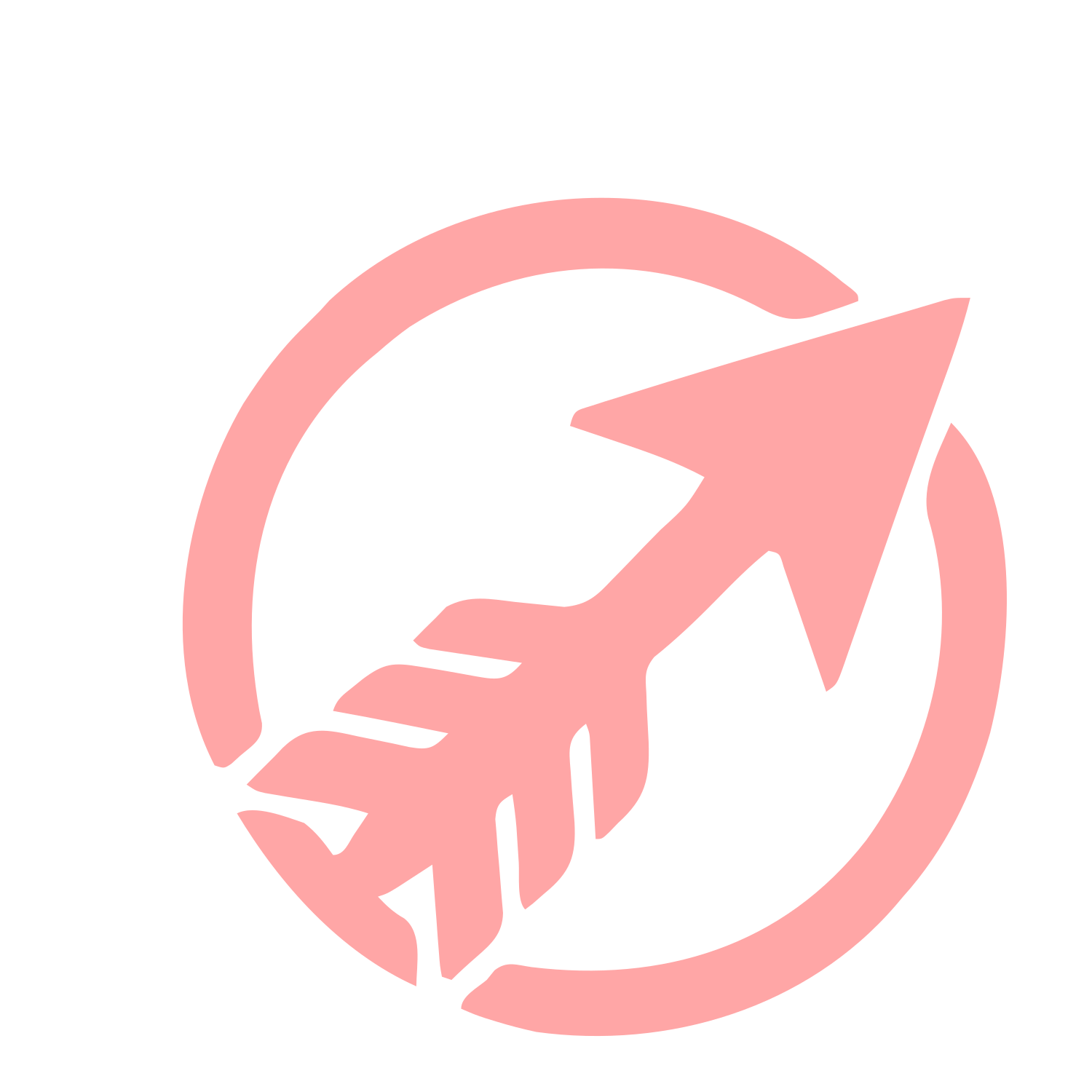 Arrow Circle Tattoo Flash Logo #ffa6a6