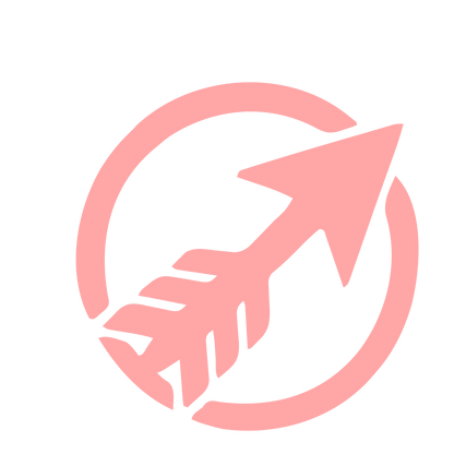 Arrow Circle Tattoo Flash Logo #ffa6a6