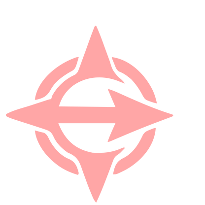 Compass Rose Arrow Logo #ffa6a6