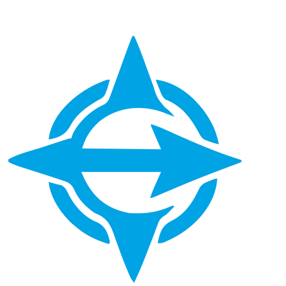 Compass Rose Arrow Logo #00a3e4