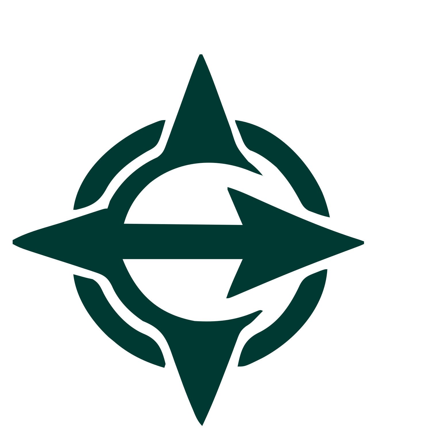 Compass Rose Arrow Logo #003932