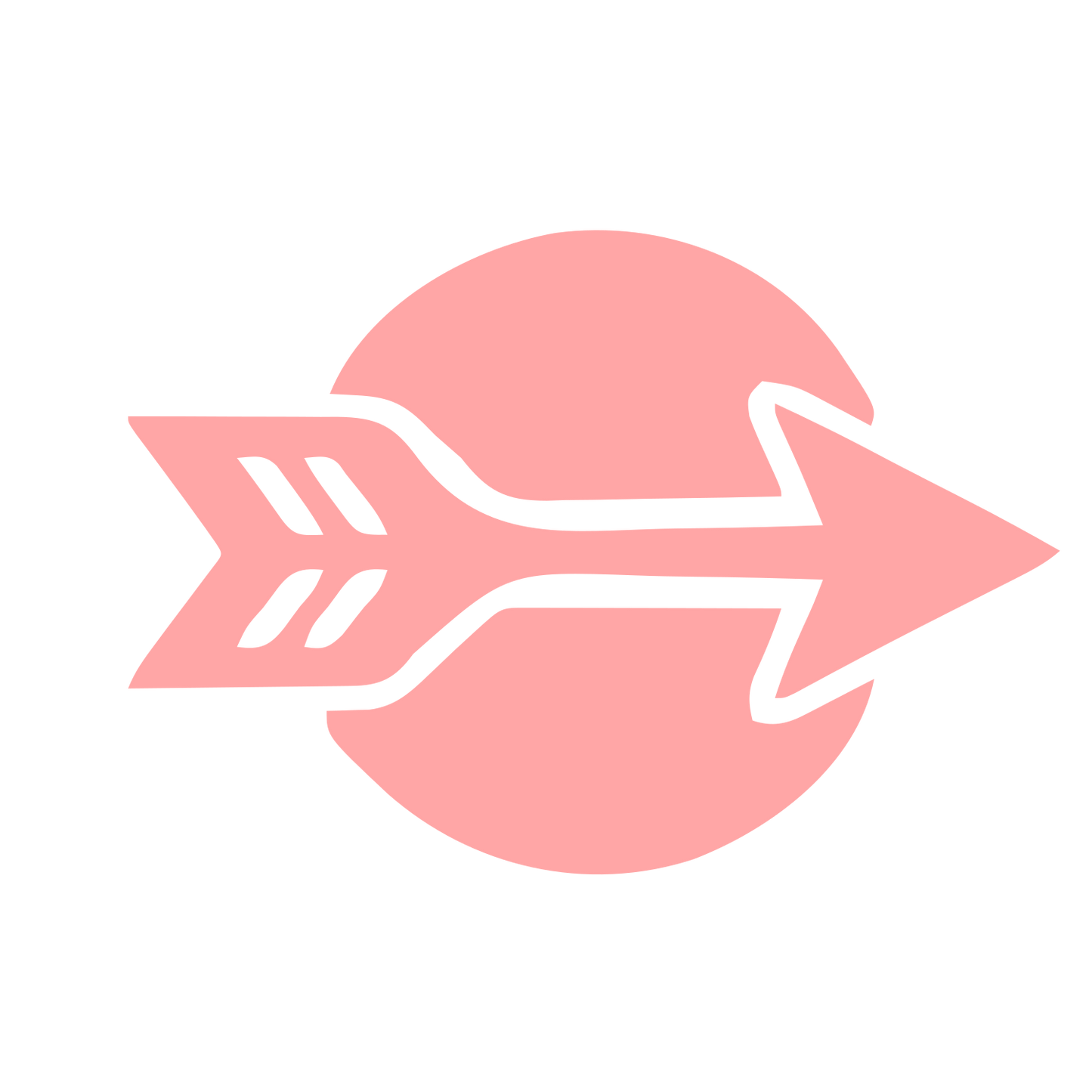 Arrow Circle Tattoo Logo #ffa6a6