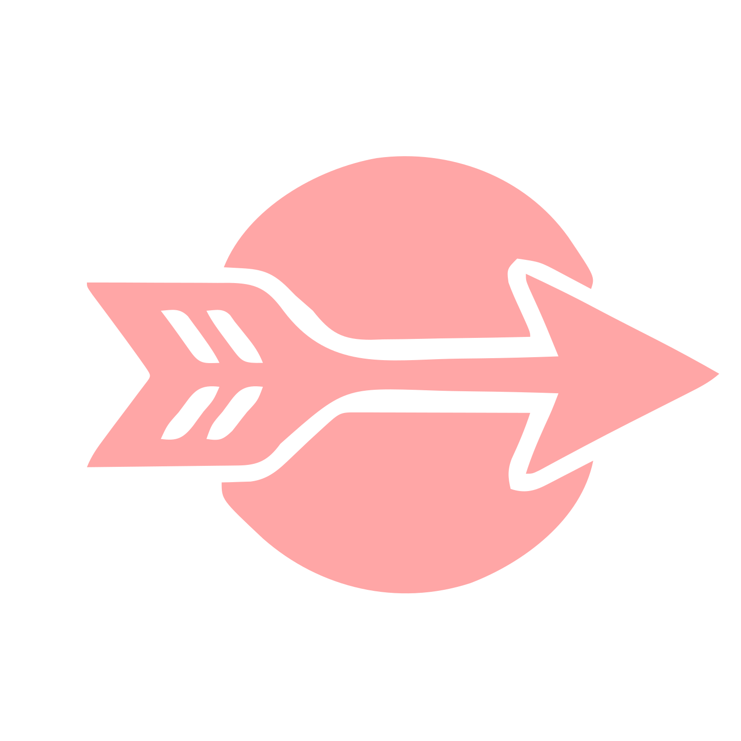 Arrow Circle Tattoo Logo #ffa6a6
