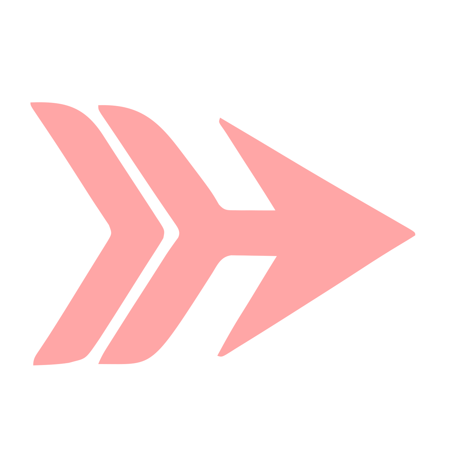 Triple Chevron Arrow Logo #ffa6a6