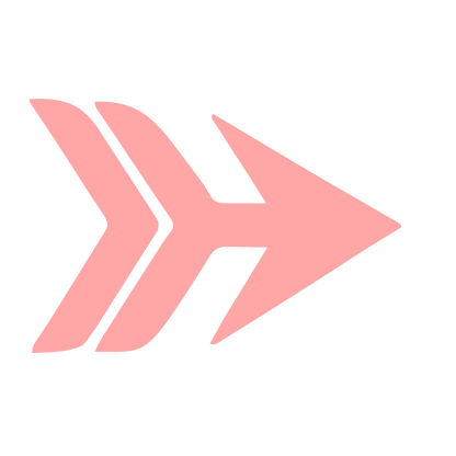 Triple Chevron Arrow Logo #ffa6a6