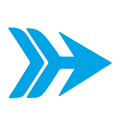 Triple Chevron Arrow Logo #00a3e4