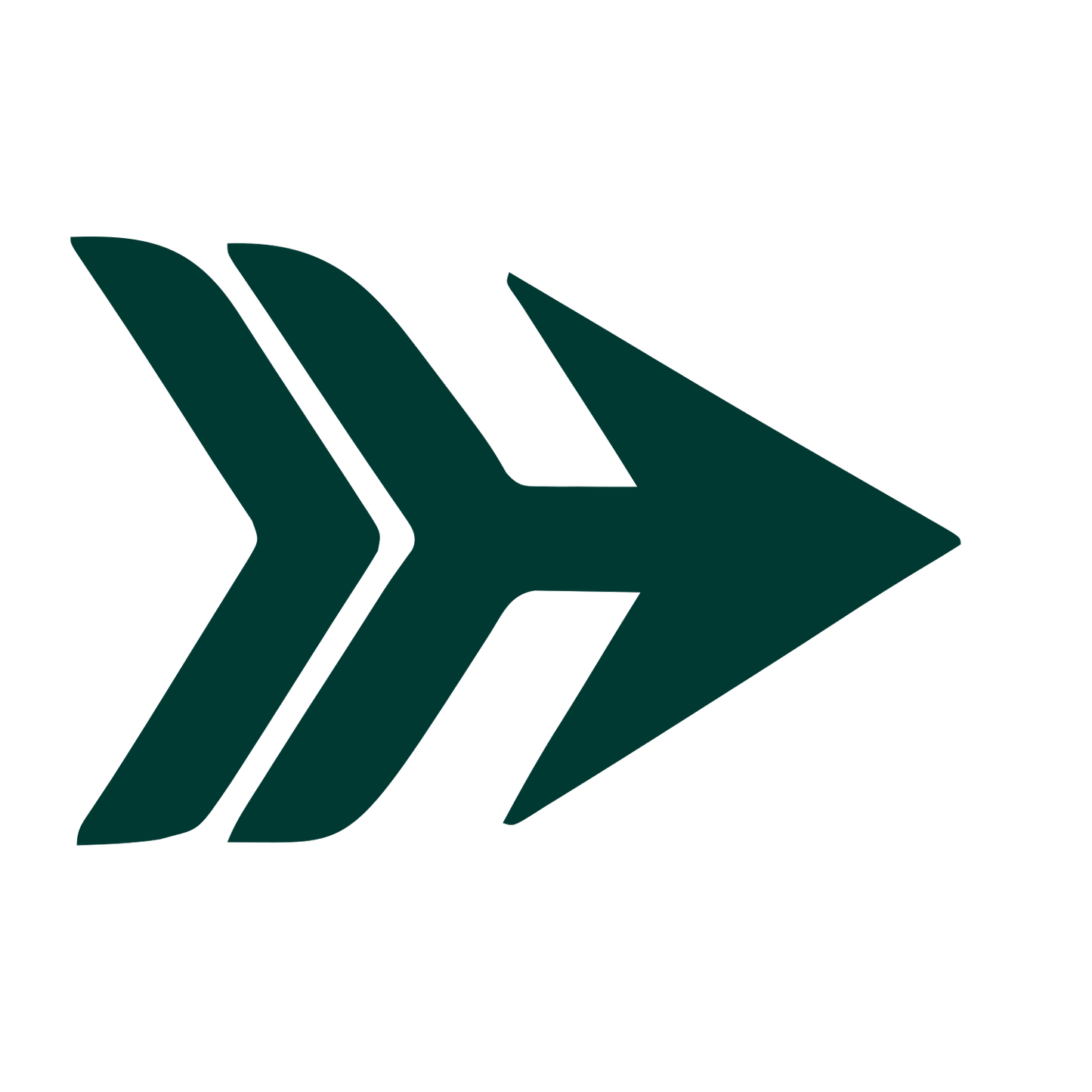 Triple Chevron Arrow Logo #003932