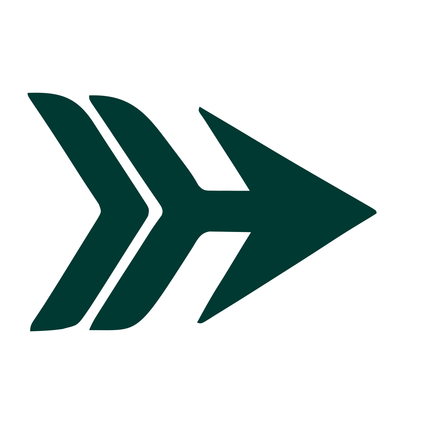 Triple Chevron Arrow Logo #003932