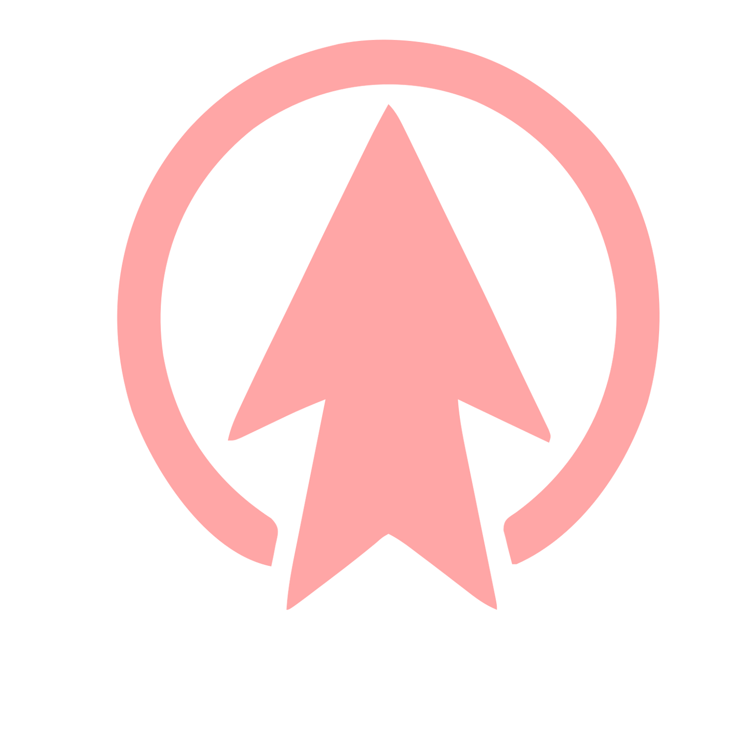 Arrow Circle Compass Logo #ffa6a6